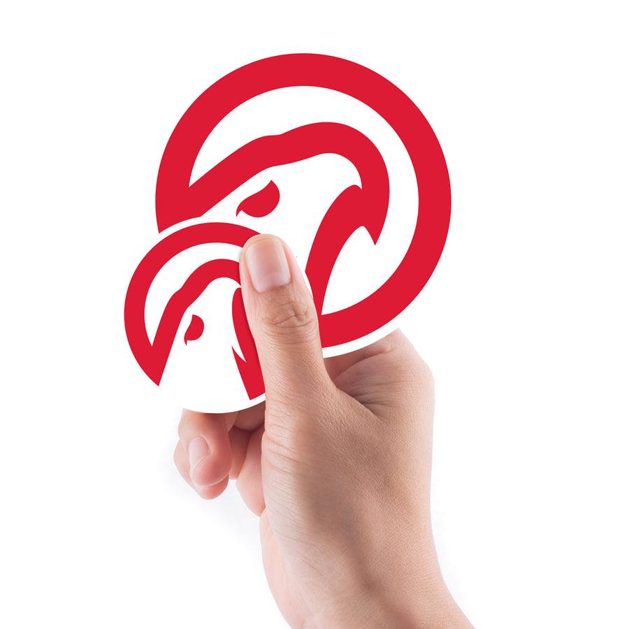 Atlanta Hawks - 5 Logo Minis (Mixed Sizes) - Official NBA - Reusable Vinyl Decals