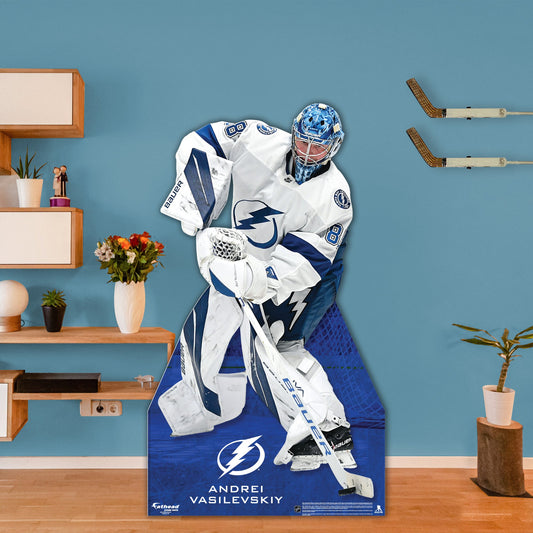 Tampa Bay Lightning: Andrei Vasilevskiy Life-Size Foam Core Cutout - Officially Licensed NHL Stand Out
