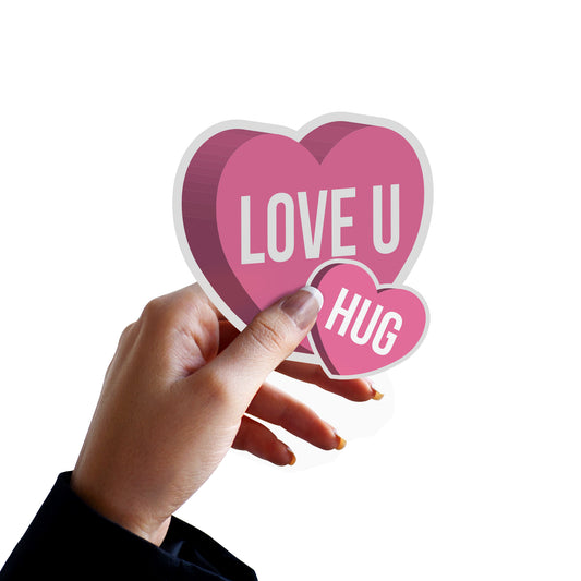 Sheet of 5 -Valentine's Day:  Love You Forever Minis        -   Removable     Adhesive Decal