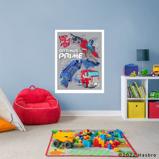 Transformers: Optimus Prime Diagram Poster        - Officially Licensed Hasbro Removable     Adhesive Decal