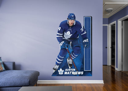 Toronto Maple Leafs: Auston Matthews 2021 Growth Chart        - Officially Licensed NHL Removable Wall   Adhesive Decal