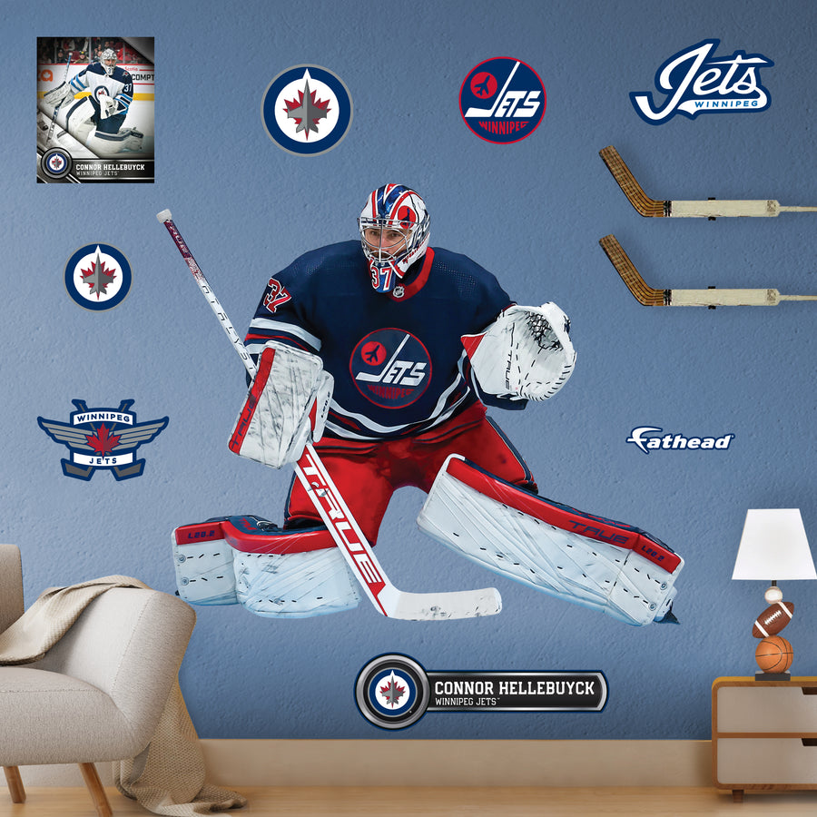 Connor Hellebuyck - RealBig Collection - Official NHL - Winnipeg Jets - Reusable Vinyl Wall Decals #2