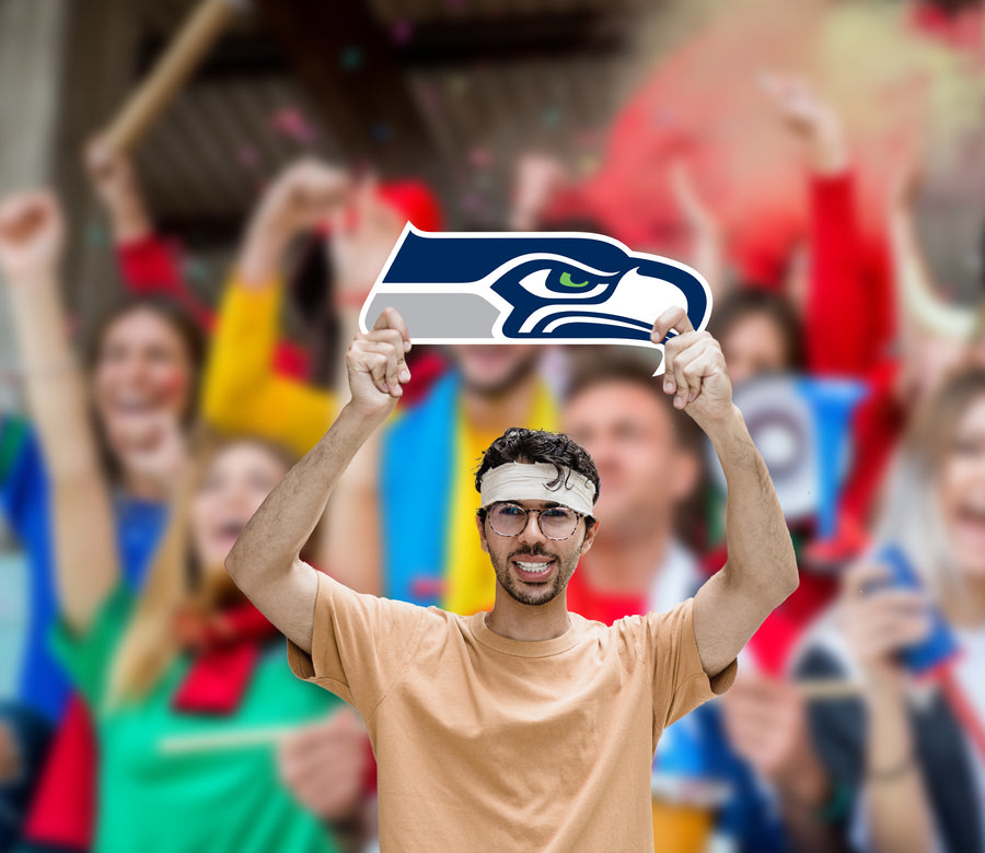 Logo - Big Head - Official NFL - Seattle Seahawks - Foam Core Cutout