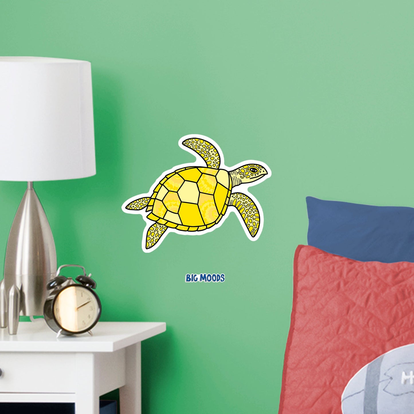 Turtle (Yellow)        - Officially Licensed Big Moods Removable     Adhesive Decal