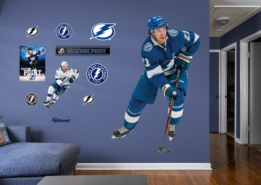 Brayden Point - RealBig Collection - Official NHL - Tampa Bay Lightning - Reusable Vinyl Wall Decals #1