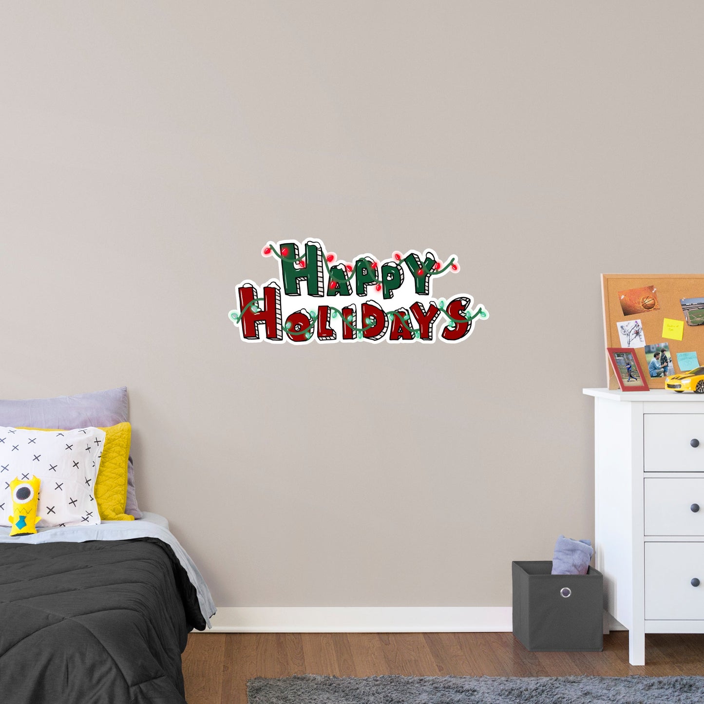 Happy Holidays        - Officially Licensed Big Moods Removable     Adhesive Decal