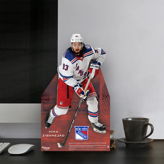 New York Rangers: Mika Zibanejad   Mini   Cardstock Cutout  - Officially Licensed NHL    Stand Out