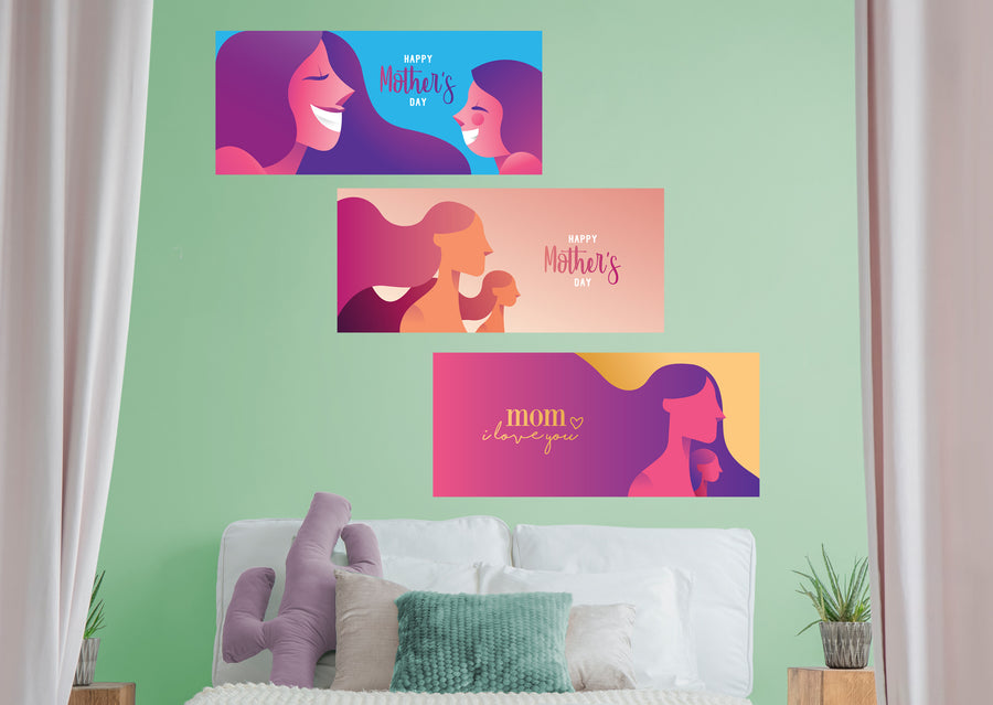 Pastel Mother and Child Collection  -  Removable Wall Decal