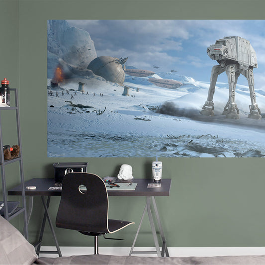 Battle Of Hoth Mural        - Officially Licensed Star Wars Removable Wall   Adhesive Decal