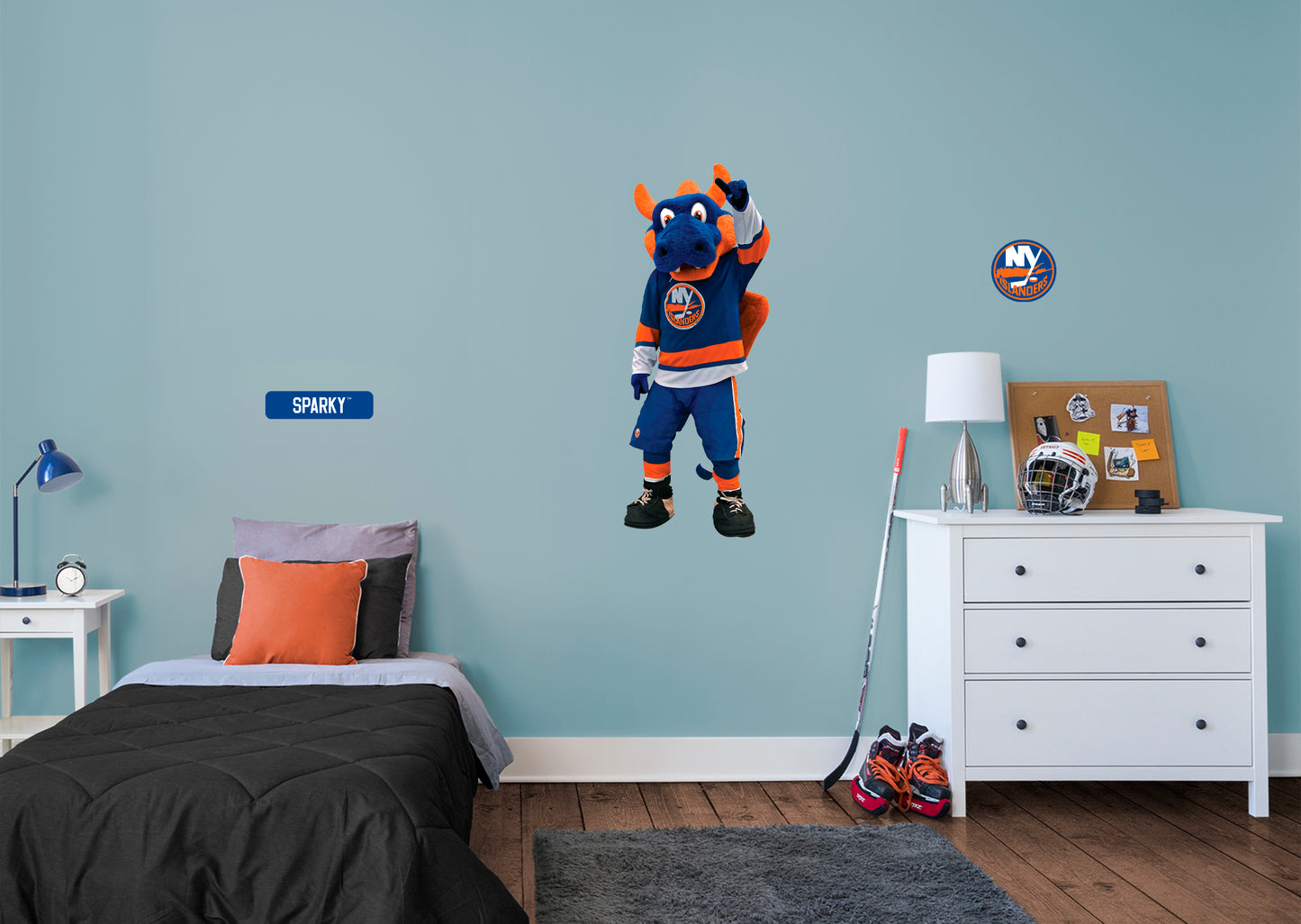 New York Islanders: Sparky 2021 Mascot        - Officially Licensed NHL Removable Wall   Adhesive Decal