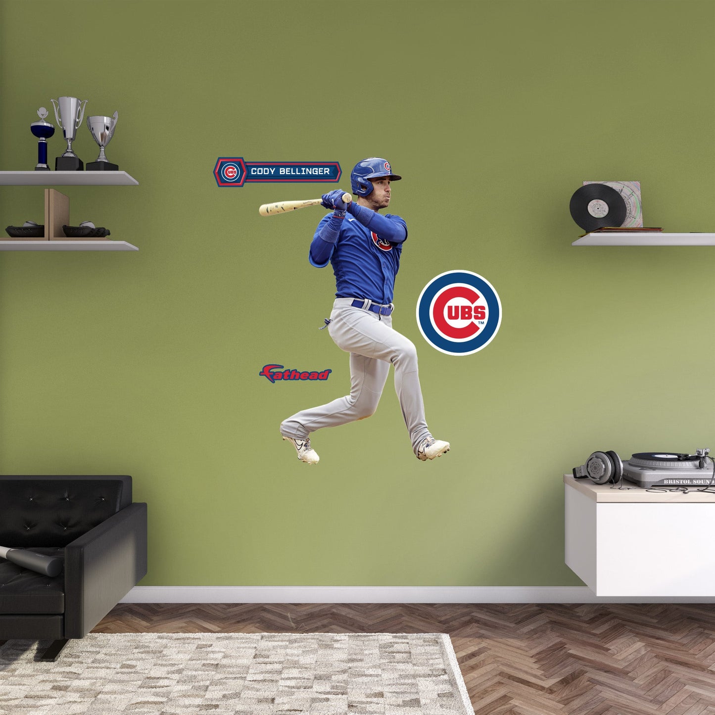 Chicago Cubs: Cody Bellinger  Swing        - Officially Licensed MLB Removable     Adhesive Decal