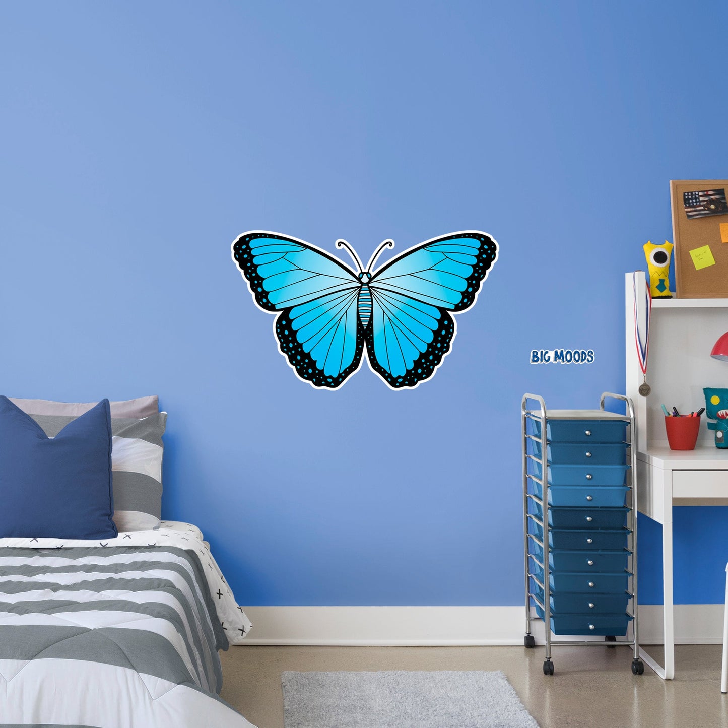 Butterfly (Blue)        - Officially Licensed Big Moods Removable     Adhesive Decal