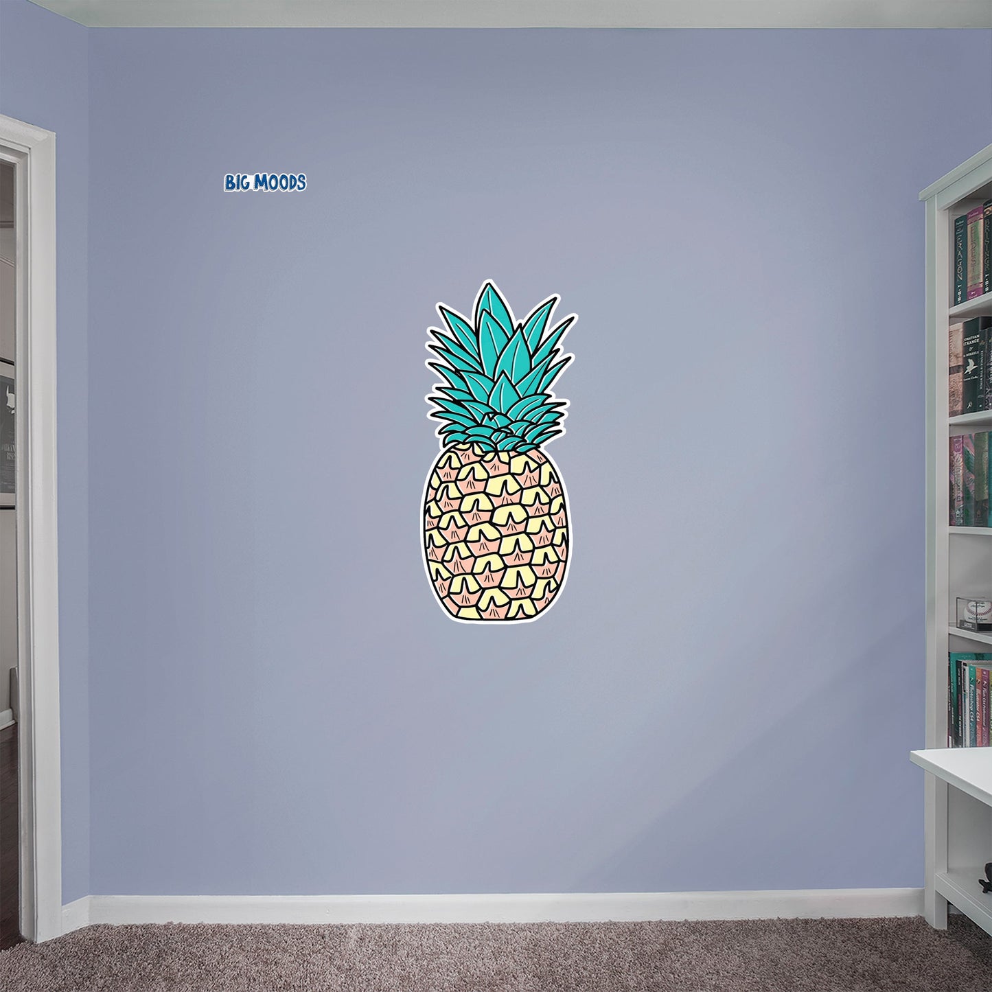 Pineapple (Multi-Color)        - Officially Licensed Big Moods Removable     Adhesive Decal