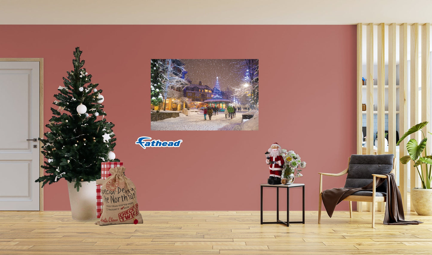 Christmas: Enjoy Walking in the Snow Poster - Removable Adhesive Decal