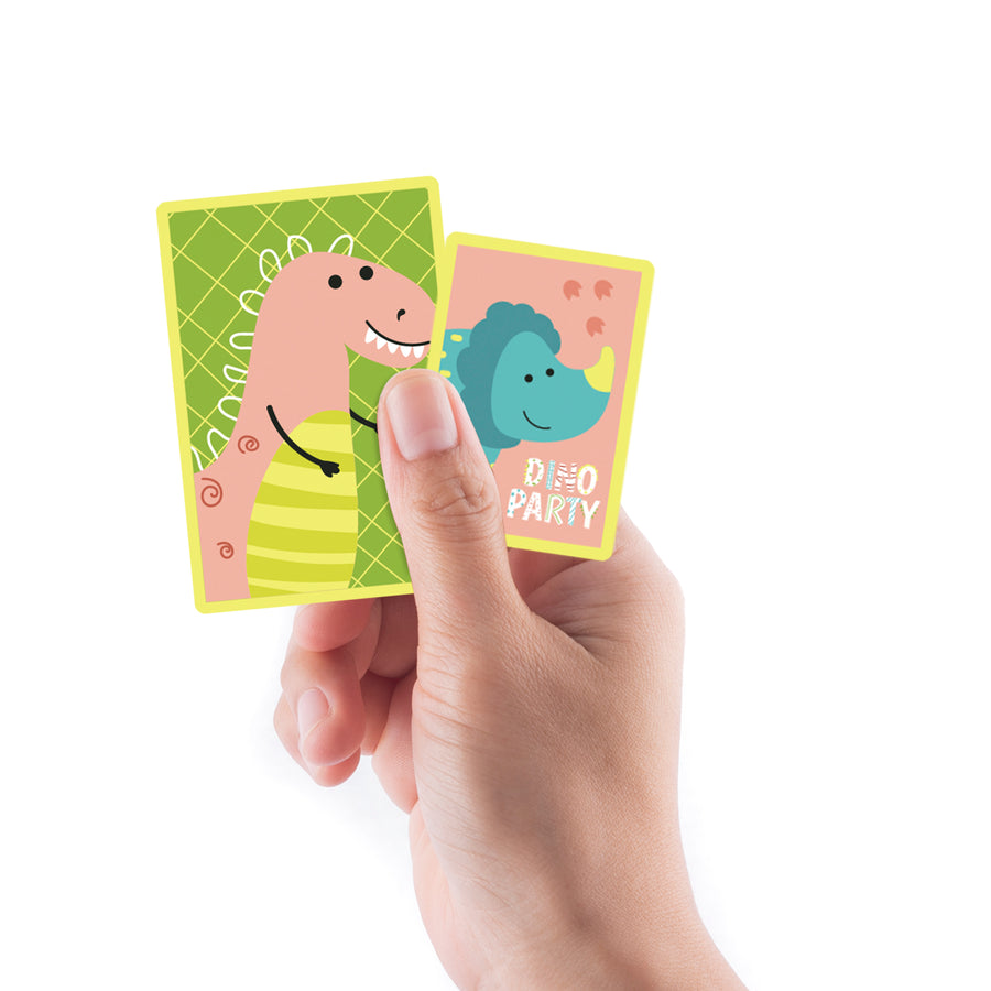 Sheet of 5 -Dinosaur: Dinosaur Party Minis        -   Removable    Adhesive Decal