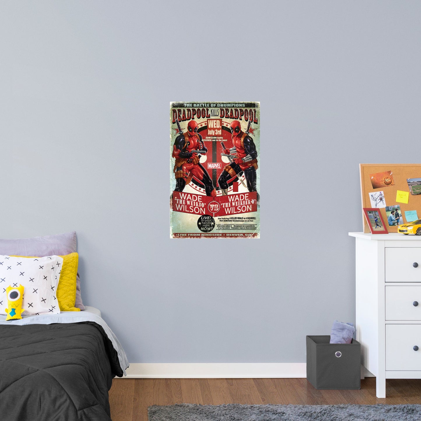 Deadpool:  Vs Deadpool Mural        - Officially Licensed Marvel Removable     Adhesive Decal