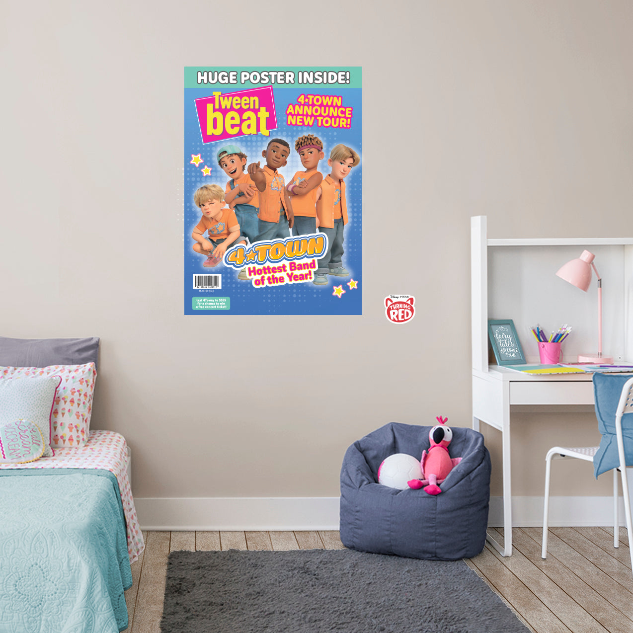 Turning Red: 4-Town Tween Beat Magazine Poster        - Officially Licensed Disney Removable     Adhesive Decal