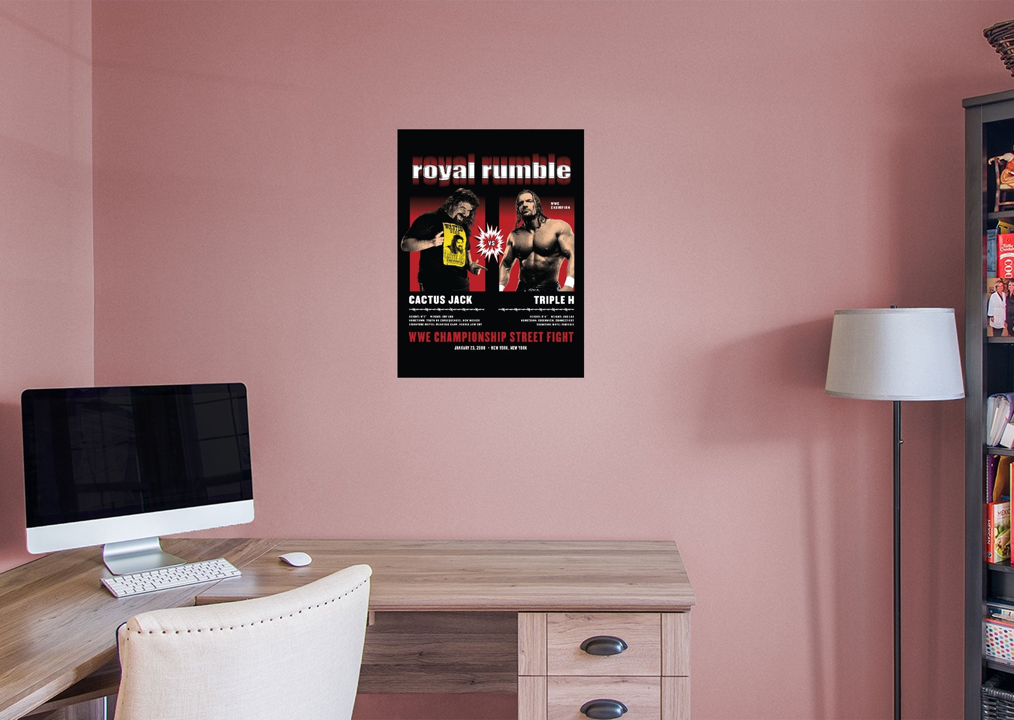 Cactus Jack and Triple H - Royal Rumble 2000 - Peel & Stick Poster - O