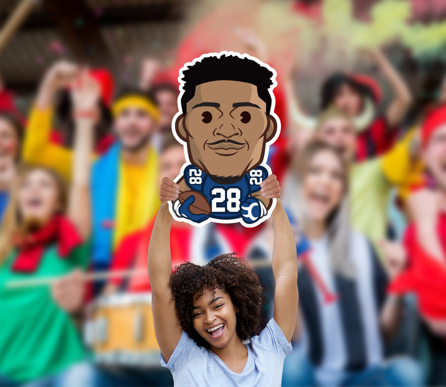Jonathan Taylor Emoji - Big Head - Official NFLPA - Indianapolis Colts - Foam Core Cutout
