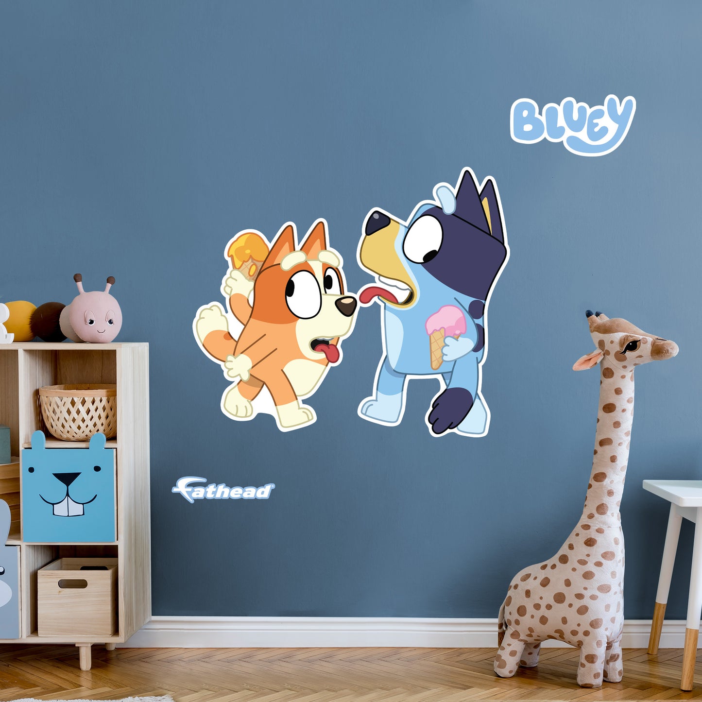 Bluey: Bluey & Bingo Sisters Ice Cream Icon        - Officially Licensed BBC Removable     Adhesive Decal