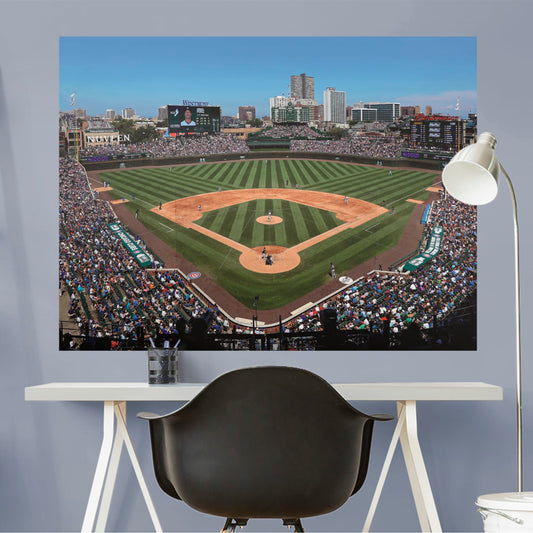 Chicago Cubs:  Behind Home Plate Mural        - Officially Licensed MLB Removable Wall   Adhesive Decal