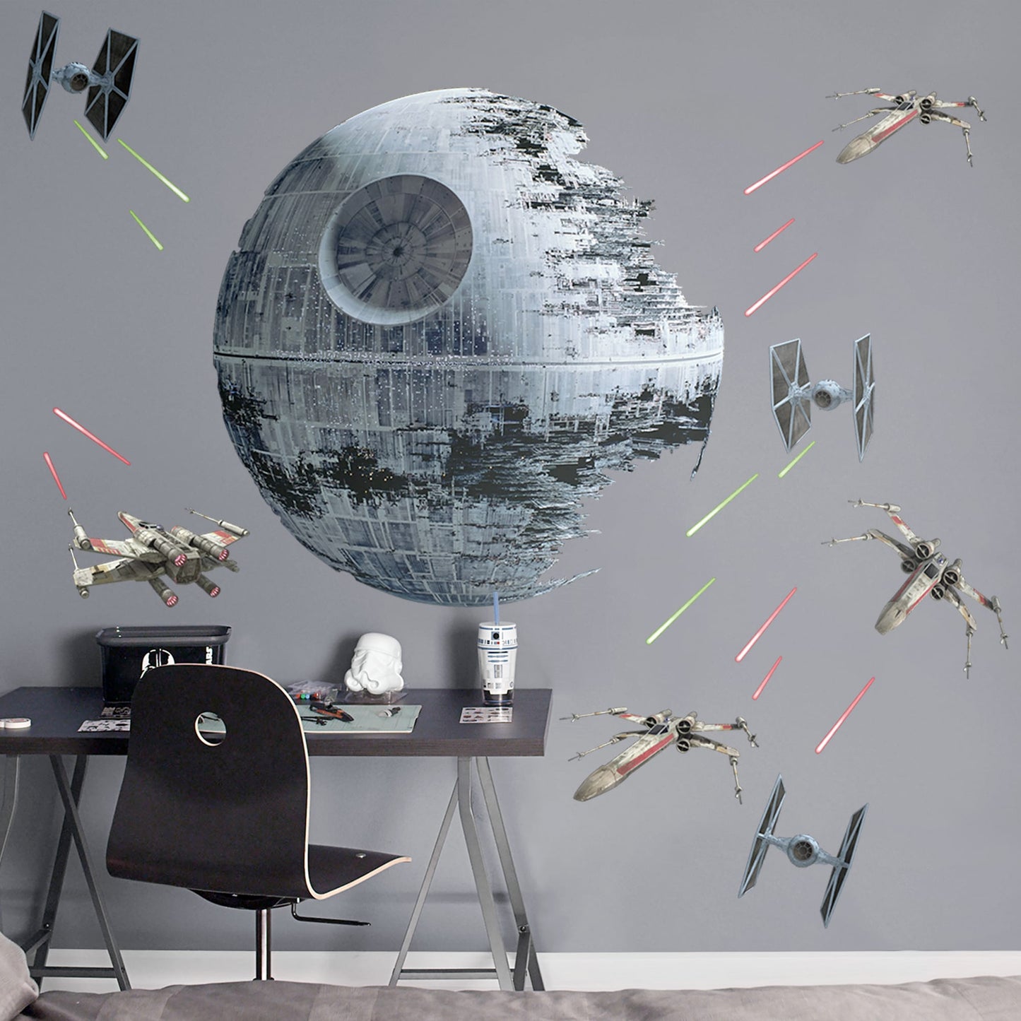 Death Star Battle        - Officially Licensed Star Wars Removable     Adhesive Decal