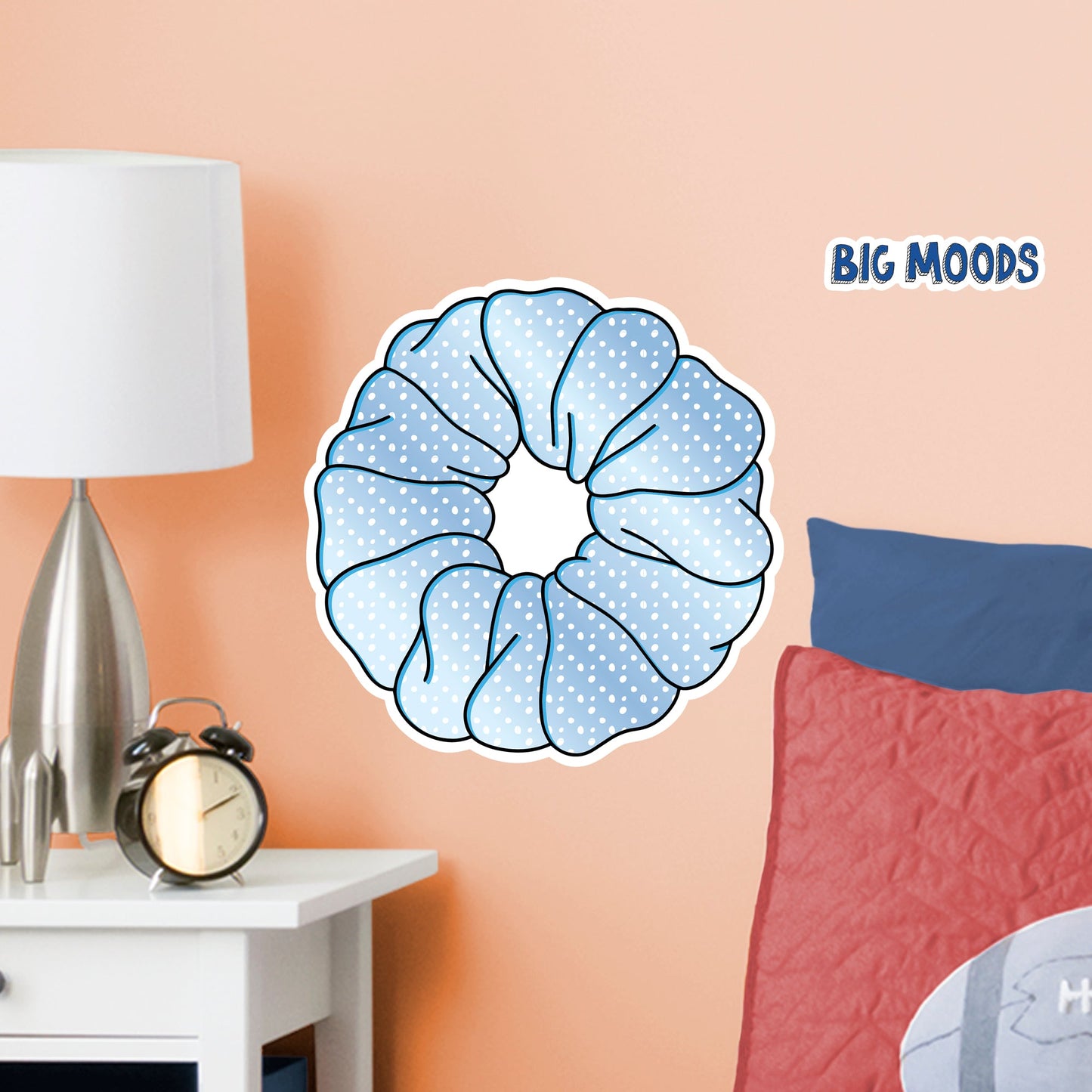 Scrunchie (Blue)        - Officially Licensed Big Moods Removable     Adhesive Decal