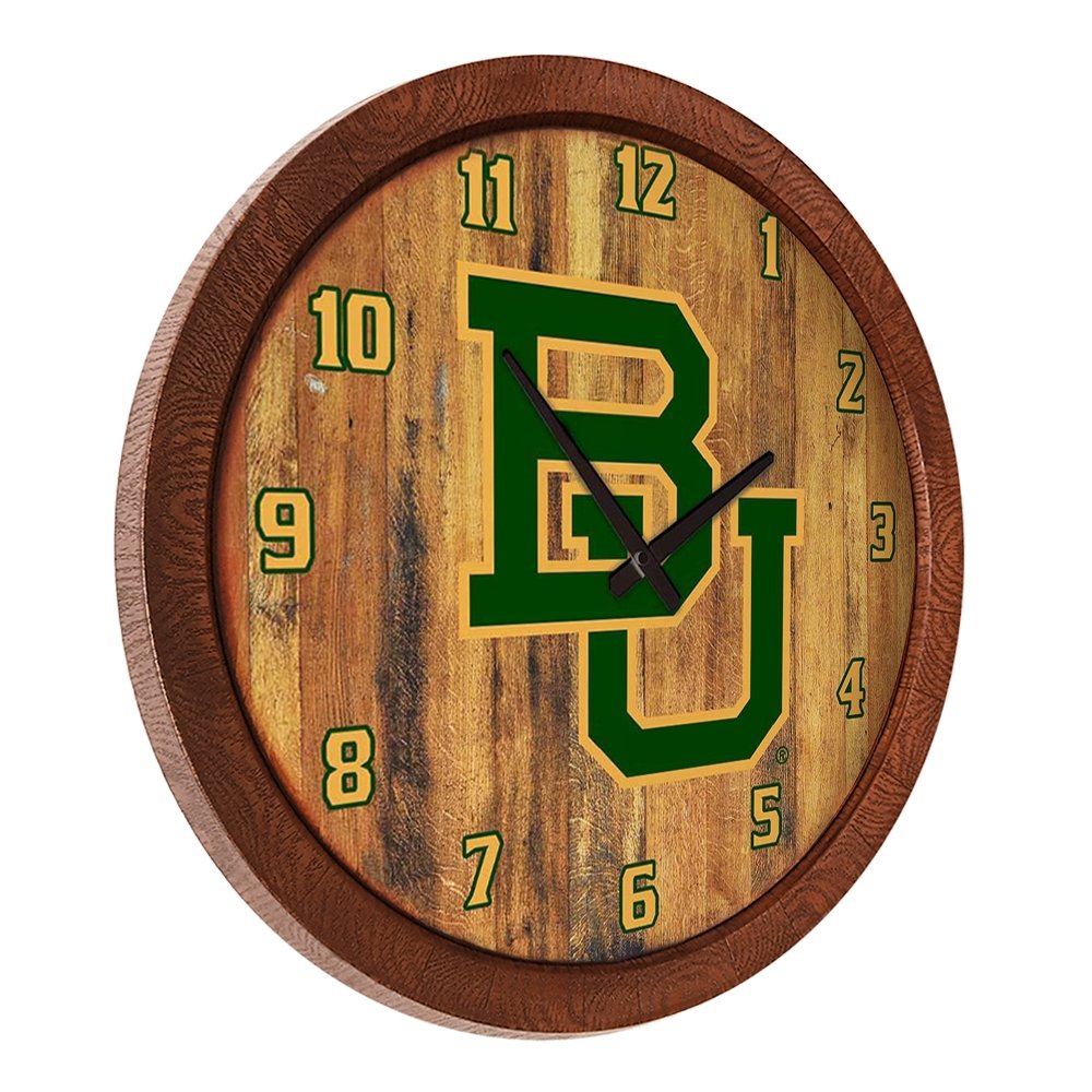 Baylor Bears: "Faux" Barrel Top Wall Clock - The Fan-Brand