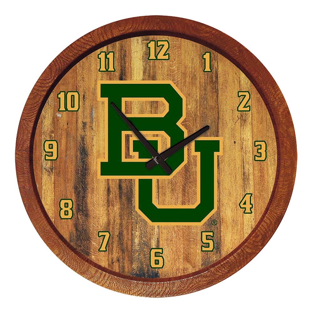 Baylor Bears: "Faux" Barrel Top Wall Clock - The Fan-Brand