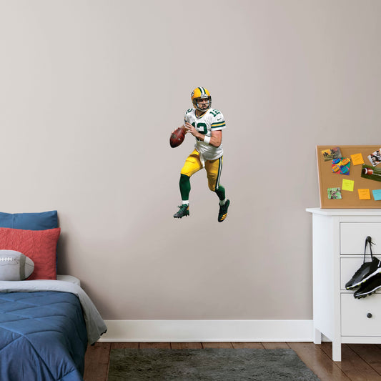 Green Bay Packers: Aaron Rodgers Away        - Officially Licensed NFL Removable Wall   Adhesive Decal
