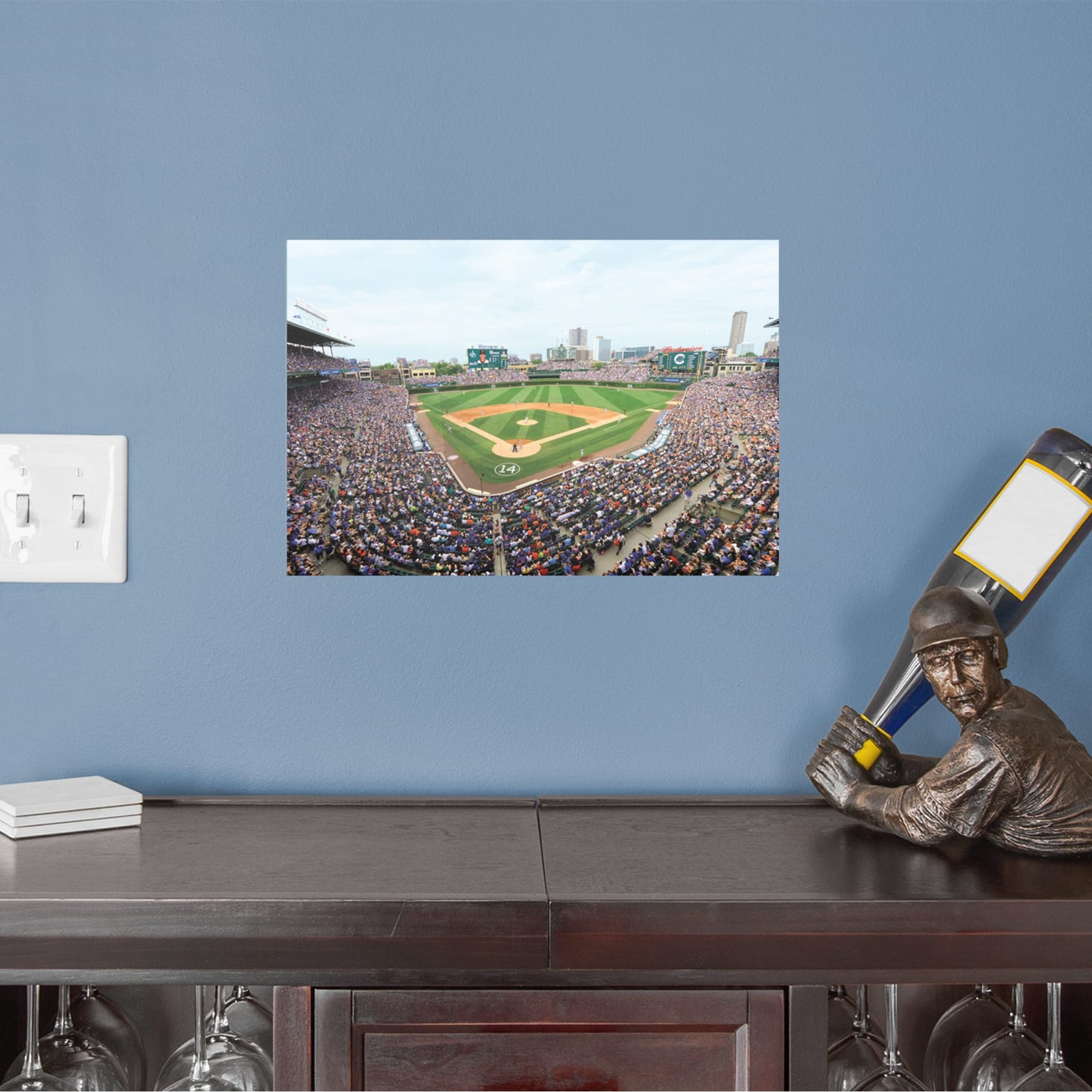 Chicago Cubs: Wrigley Field Mural        - Officially Licensed MLB Removable Wall   Adhesive Decal