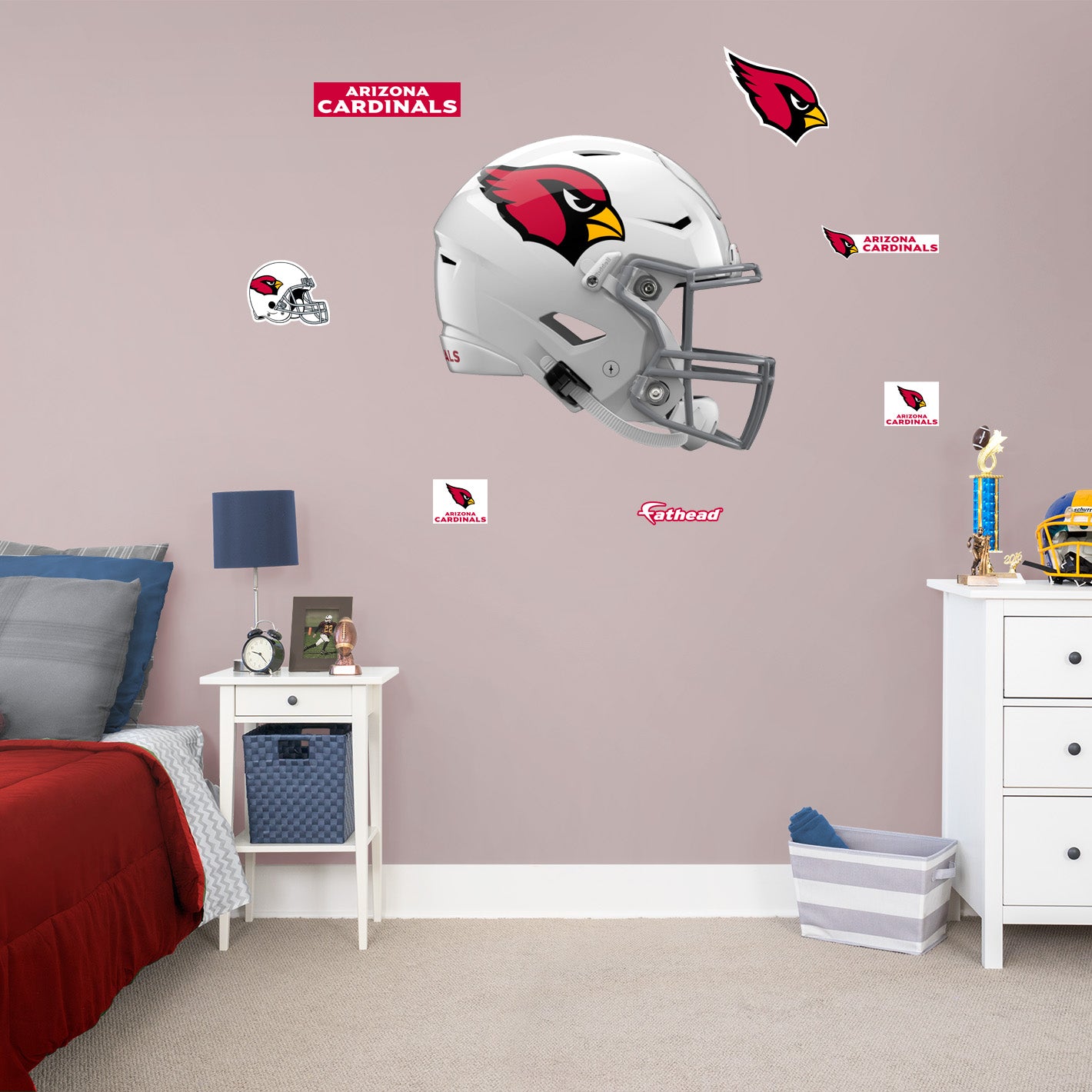 Arizona Cardinals: Helmet - Officially Licensed NFL Removable Adhesive Decal