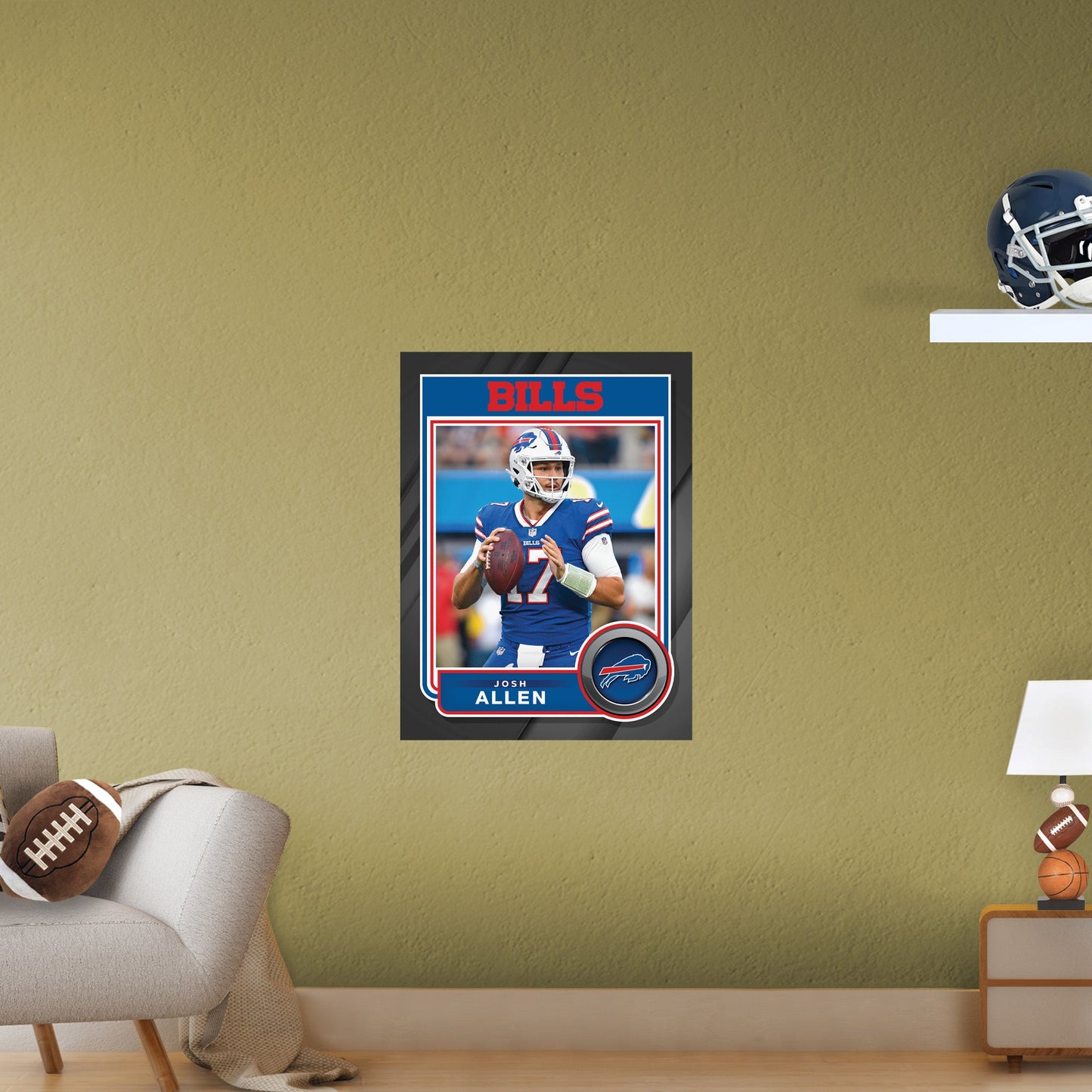 Buffalo Bills: Josh Allen Poster - Officially Licensed NFL Removable Adhesive Decal