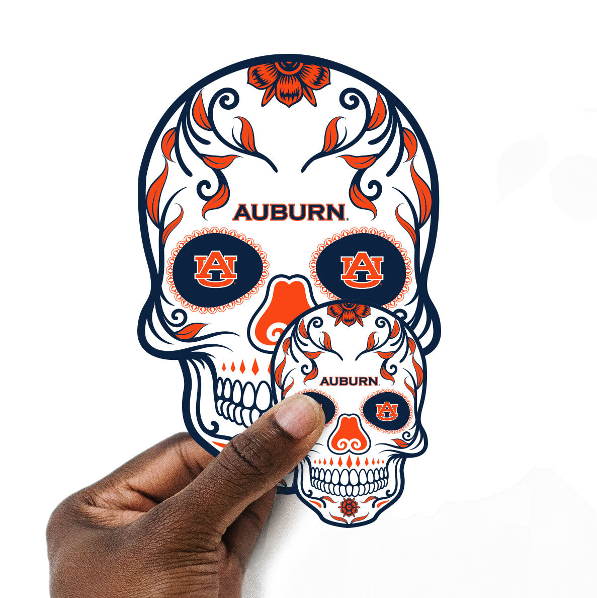 Auburn Tigers:   Skull Minis        - Officially Licensed NCAA Removable     Adhesive Decal