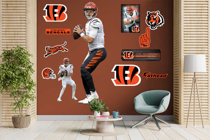 Cincinnati Bengals: Joe Burrow         - Officially Licensed NFL Removable     Adhesive Decal