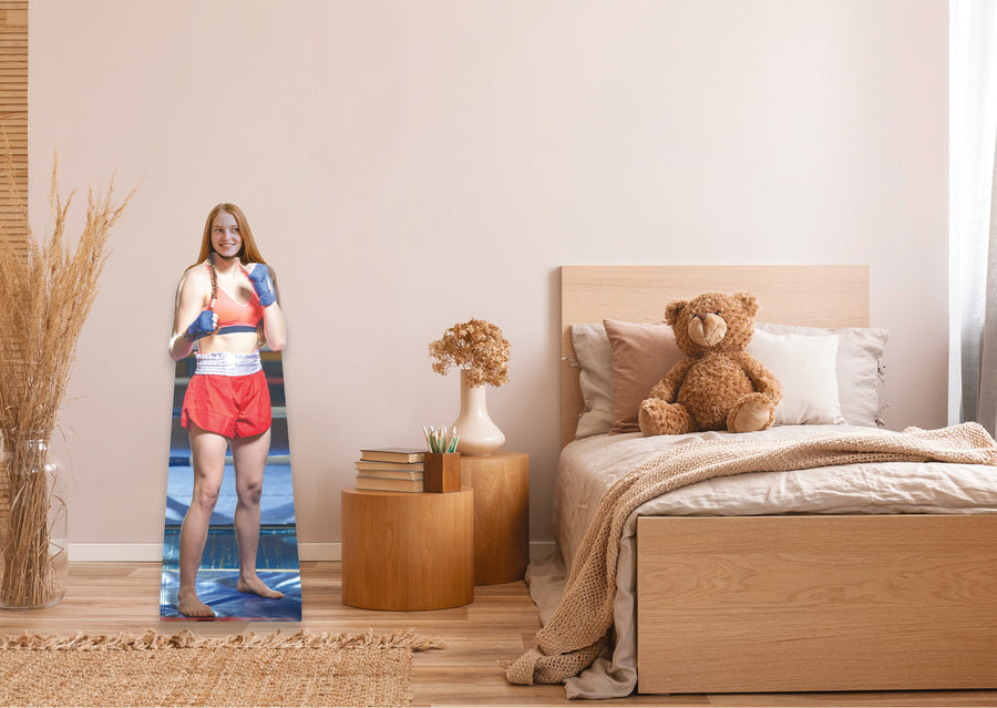 Sports: Boxing Woman Stand In Life-Size Foam Core Cutout - Stand Out