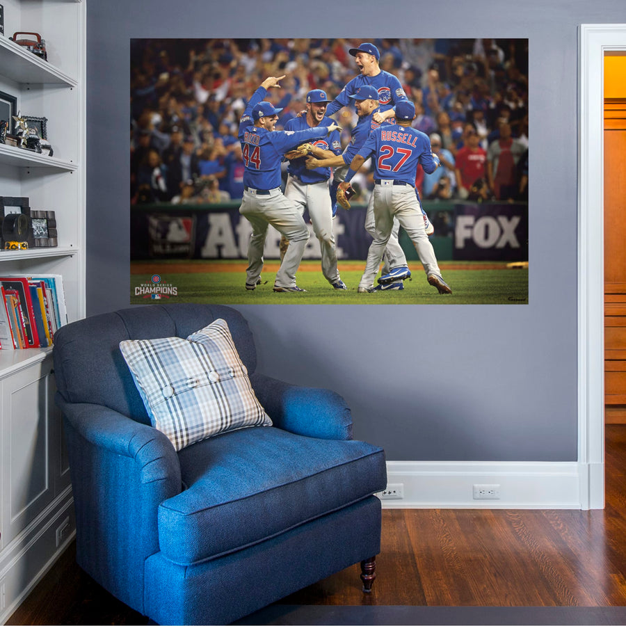 2016 World Series Champs Celebration - Peel & Stick Poster - Official MLB - Chicago Cubs - Reusable Vinyl Wall Decal