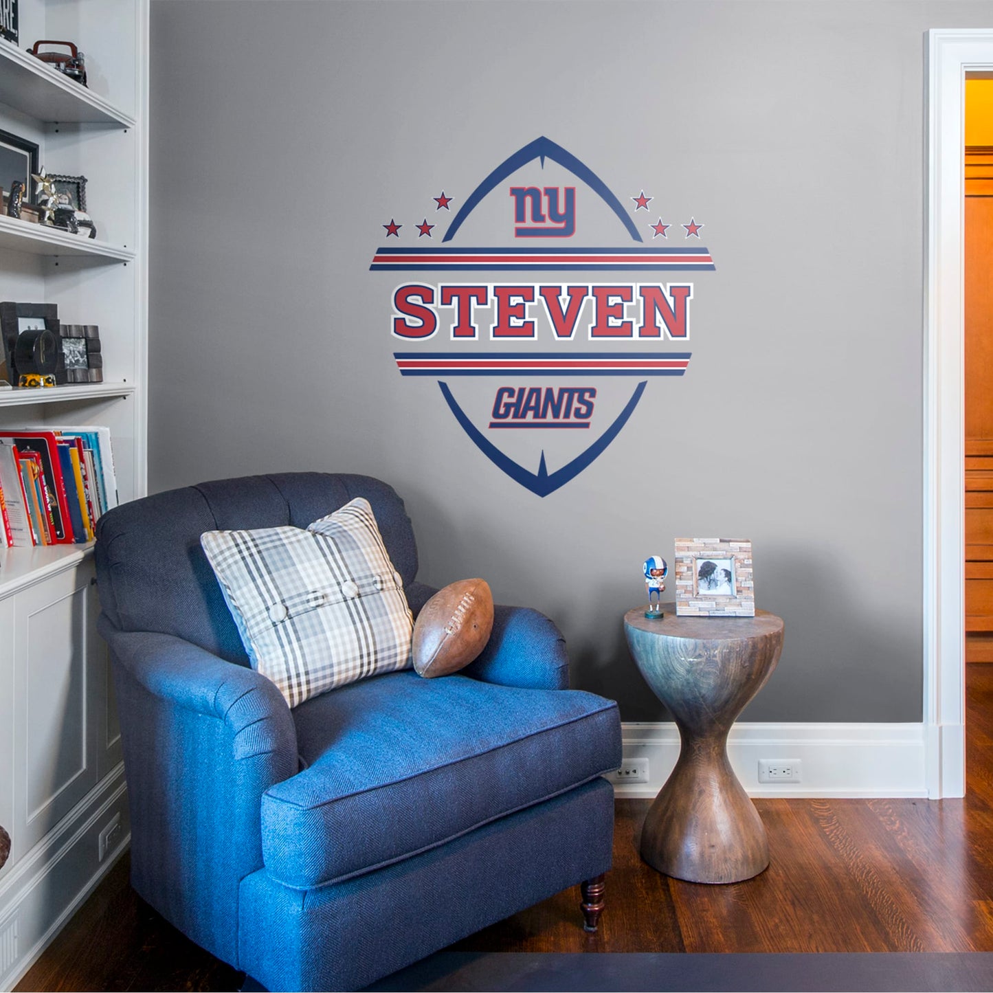 New York Giants:  Personalized Name        - Officially Licensed NFL Removable Wall   Adhesive Decal