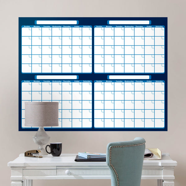 Four Month Calendar Dry Erase Vinyl Decal | Fathead Official Site