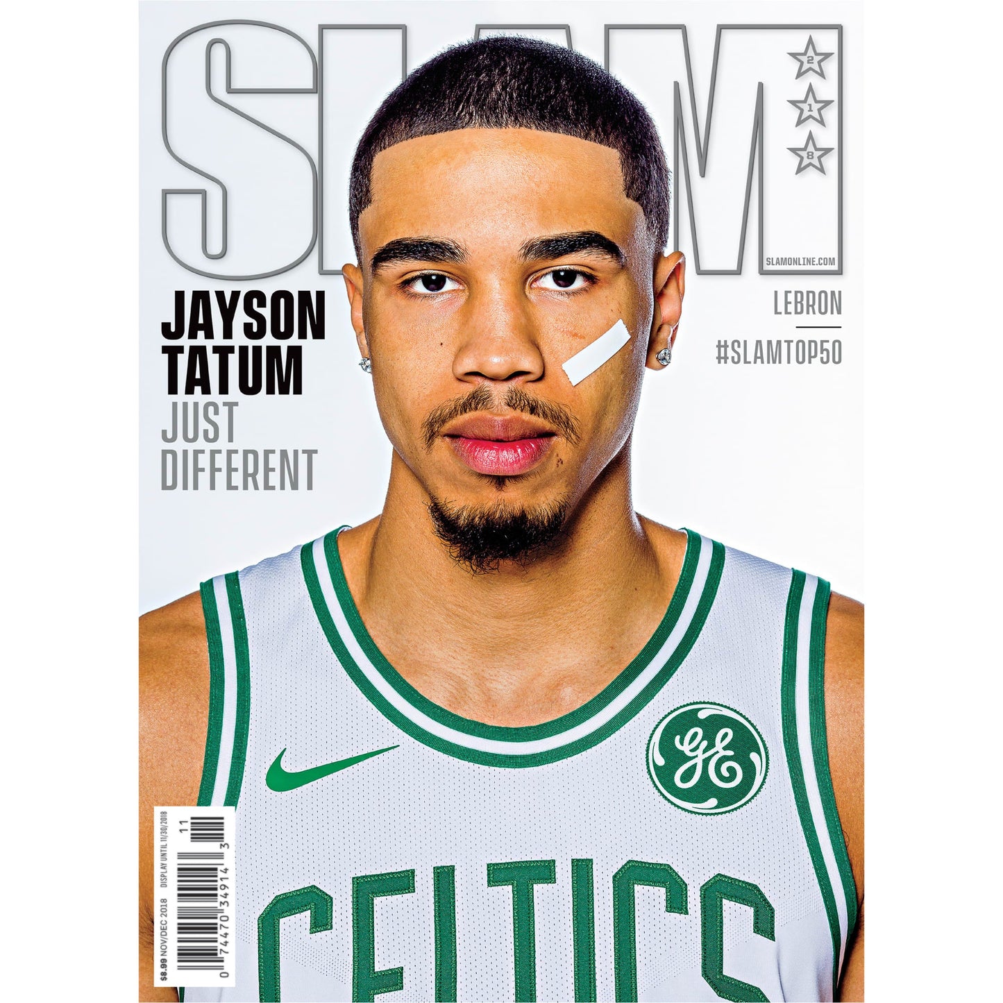 Boston Celtics: Jayson Tatum Slam Magazine Mural        - Officially Licensed SLAM Removable Wall   Adhesive Decal