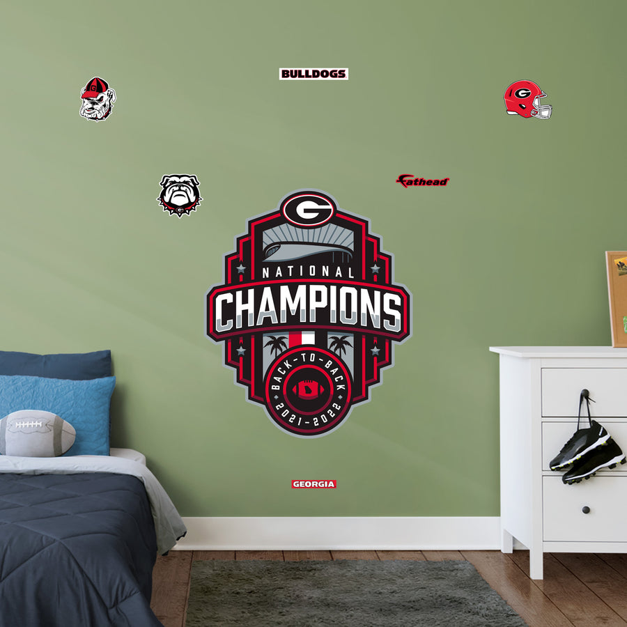 Georgia Bulldogs - RealBig 2022 Football Champions Logo Collection - Official NCAA - Reusable Vinyl Wall Decals #1
