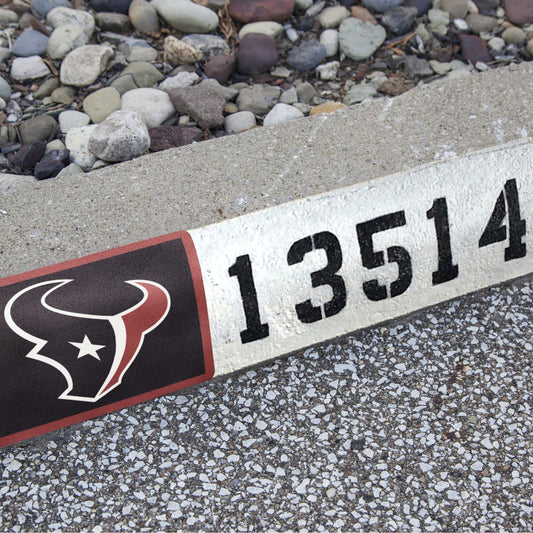Houston Texans:  Alumigraphic Address Block Logo        - Officially Licensed NFL    Outdoor Graphic