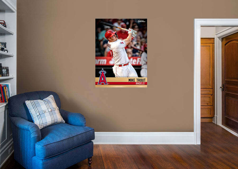 Mike Trout - GameStars Series - Peel & Stick Poster - Official MLB - Los Angeles Angels - Reusable Vinyl Wall Decal