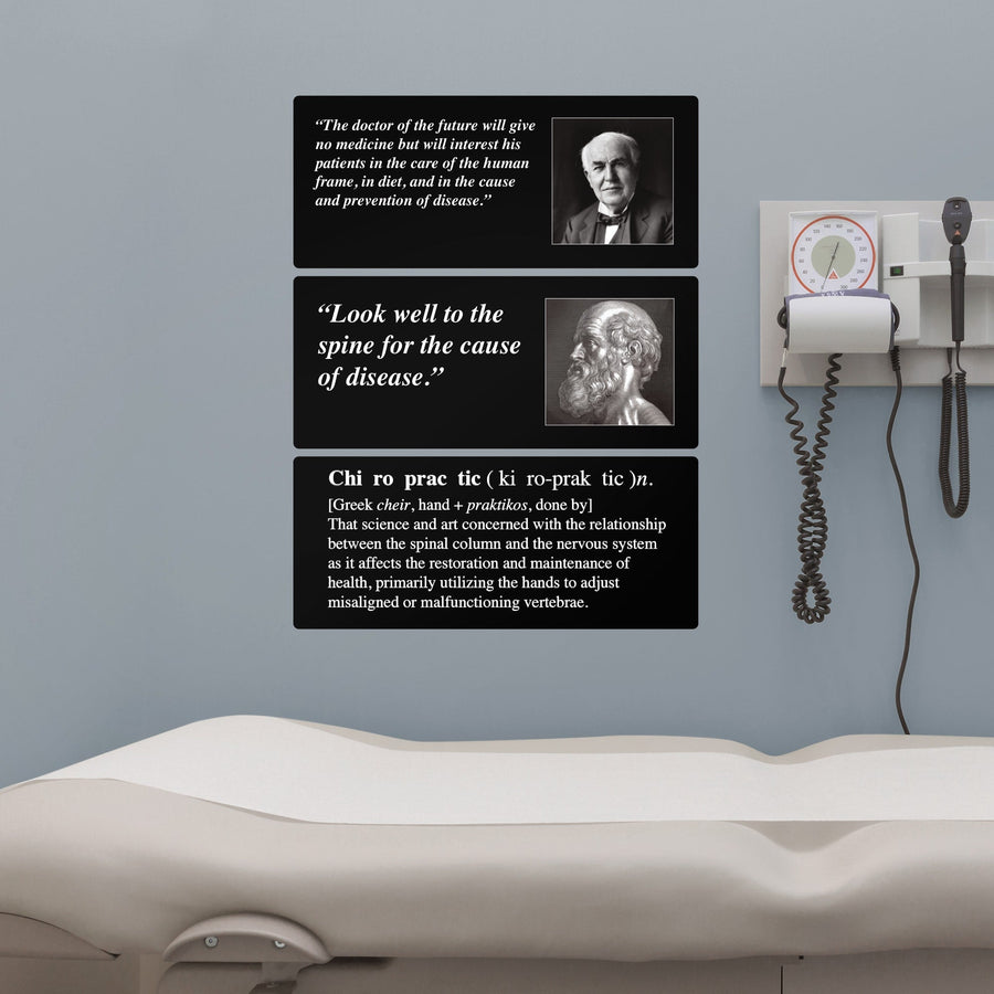Body Part Chart:  Chiropractic Quotes        -   Removable     Adhesive Decal