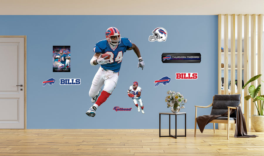 Thurman Thomas - RealBig Legend Collection - Official NFL - Buffalo Bills - Reusable Vinyl Wall Decals
