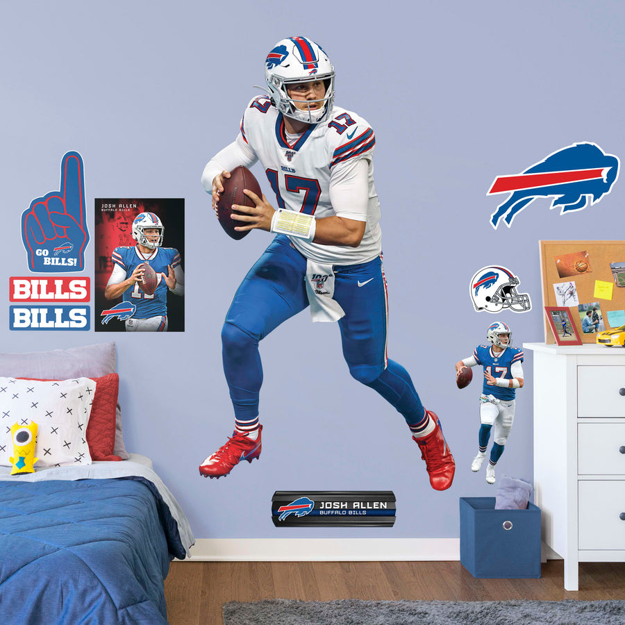 Josh Allen - RealBig Scramble Collection - Official NFL - Buffalo Bills - Reusable Vinyl Wall Decals