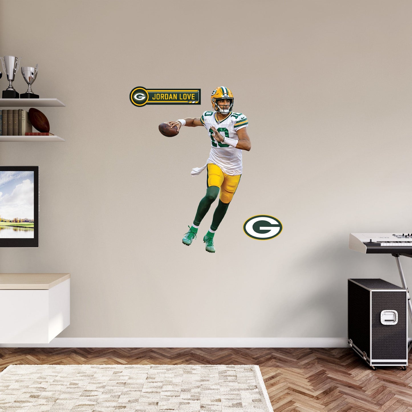 Green Bay Packers: Jordan Love         - Officially Licensed NFL Removable     Adhesive Decal