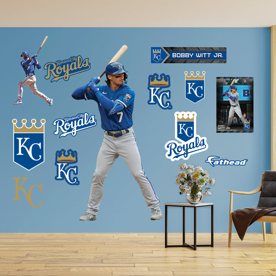 Bobby Witt Jr. Batting - RealBig Collection - Official MLB - Kansas City Royals - Reusable Vinyl Wall Decals