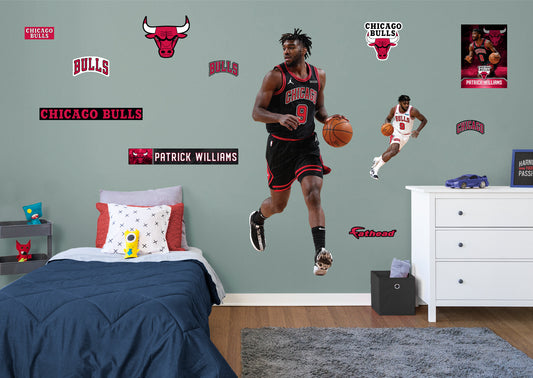 Chicago Bulls: Patrick Williams         - Officially Licensed NBA Removable Wall   Adhesive Decal