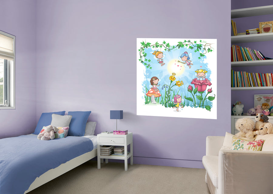Nursery:  Hearts Mural        -   Removable Wall   Adhesive Decal
